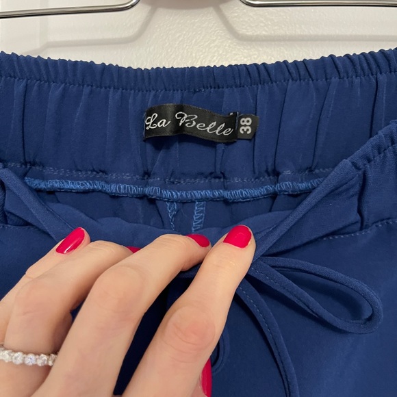 Beautiful blue jogger style dress pant - Picture 3 of 5